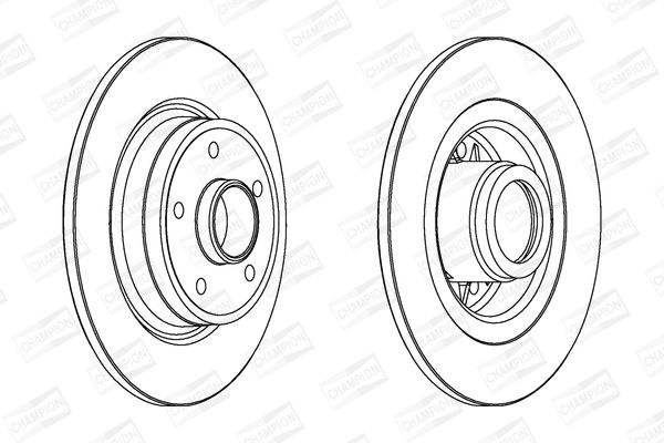 CHAMPION RENAULT диск гальмівний задн.без підш!!! Laguna 01-