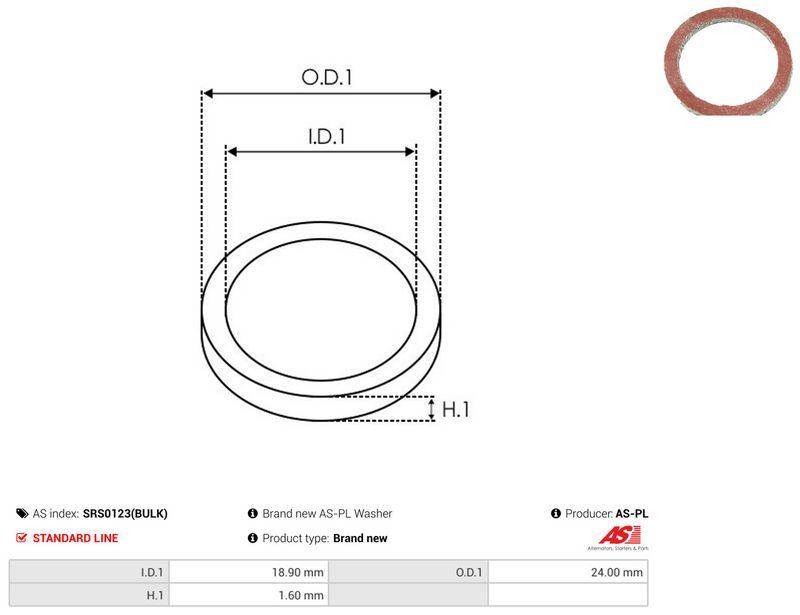 AS-PL SRS0123(BULK) Repair Set, alternator