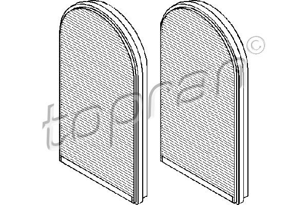 Комплект фільтрів, повітря салону, Topran 500223