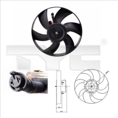 TYC ventilátor, motorhűtés 831-0004