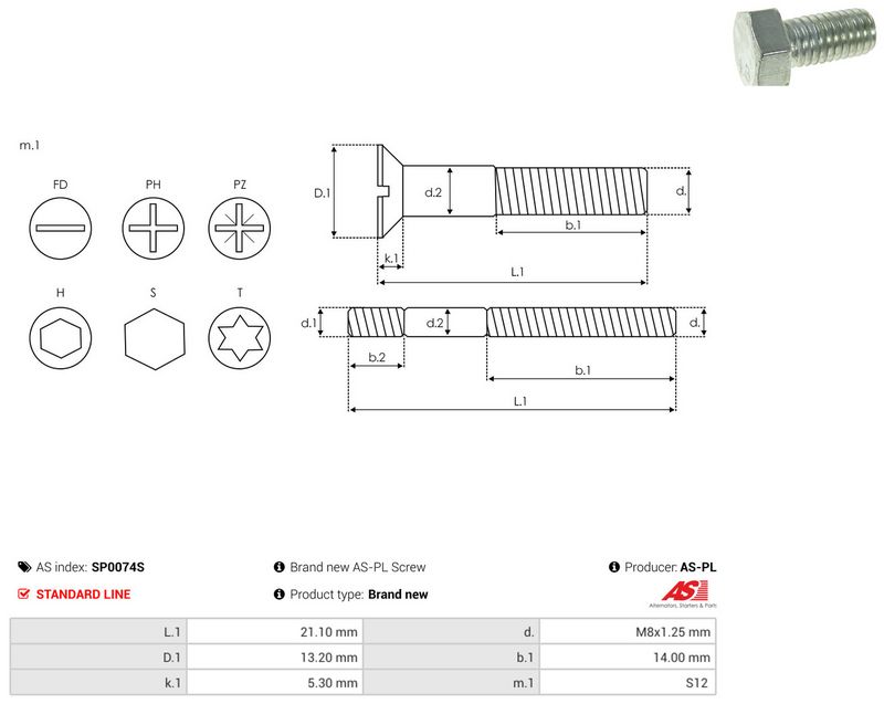 AS-PL SP0074S Repair Set, alternator