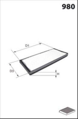MISFAT Filtre d'habitacle HB115