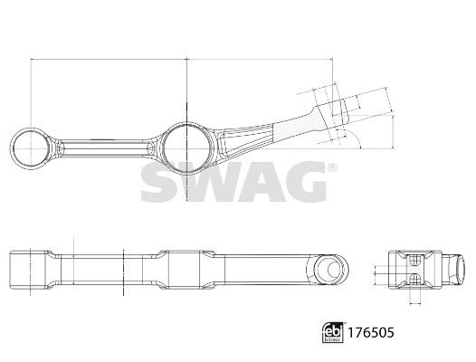 SWAG 33 10 3587 Control/Trailing Arm, wheel suspension