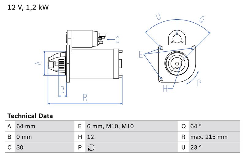 BOSCH önindító 0 986 025 180