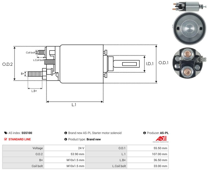 Magnetlülitus, starter, AS-PL SS5100
