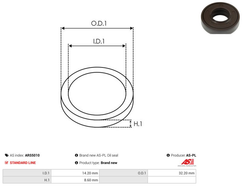 AS-PL ARS5010 Repair Set, alternator