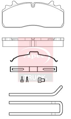 APEC Brake Pad Set, disc brake PAD29284K