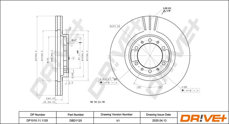 Disc frana DP1010.11.1125 Dr!ve+