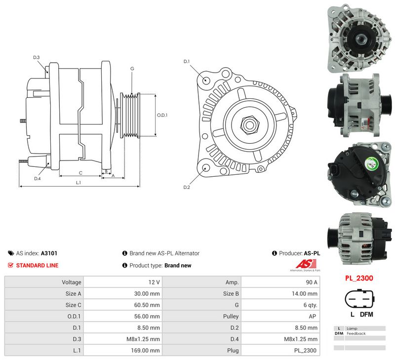 Generaator, AS-PL A3101