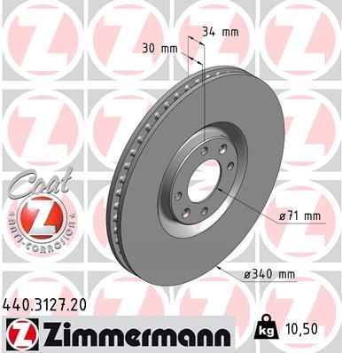 Гальмівний диск, Zimmermann 440.3127.20