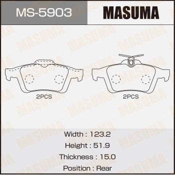 Комплект гальмівних колодок, Masuma MS-5903