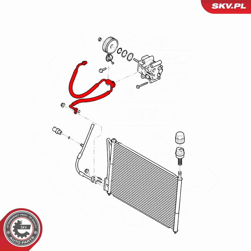 ESEN SKV 54SKV736 High/Low-pressure Line, air conditioning