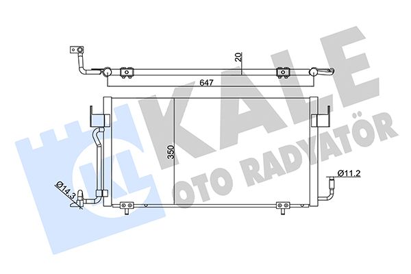 KALE CITROEN радіатор кондиціонера Berlingo,Partner 1.8D/1.9D 96-