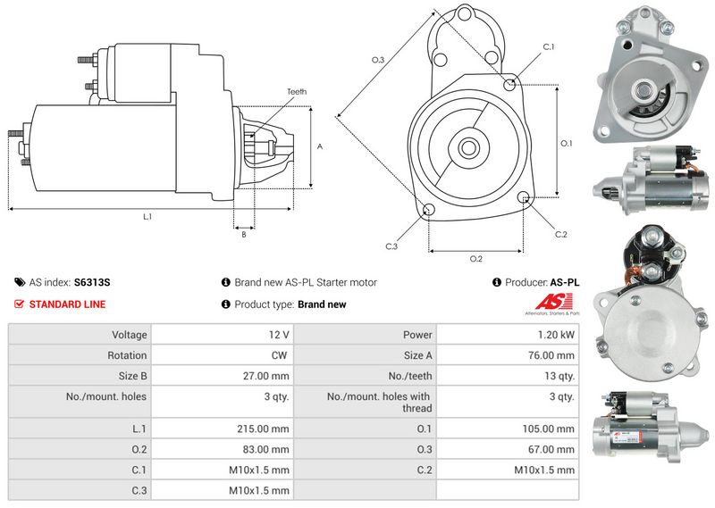 AS-PL S6313S Starter