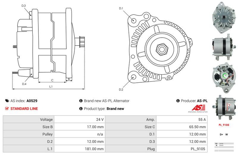 AS-PL A0529 Alternator
