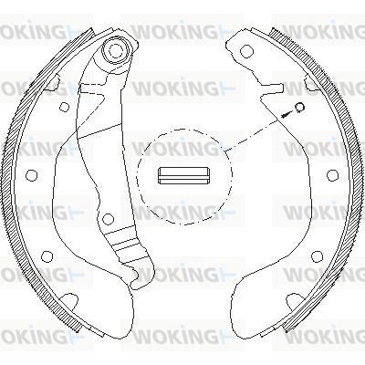 Комплект гальмівних колодок, Woking Z4307.00