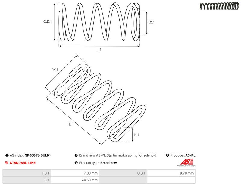 AS-PL SP0086S(BULK) Repair Kit, starter