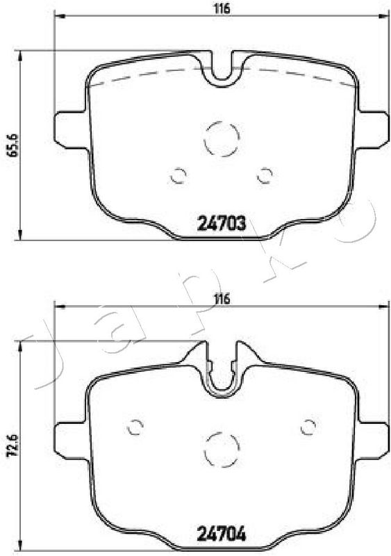 JAPKO 510113 Brake Pad Set, disc brake