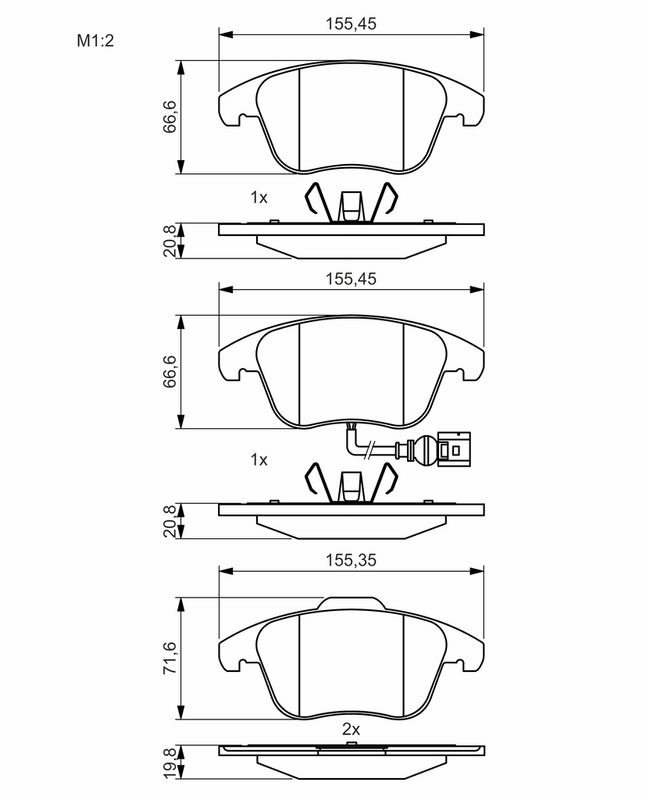 BOSCH Plaquettes de frein à disque 0 986 495 464