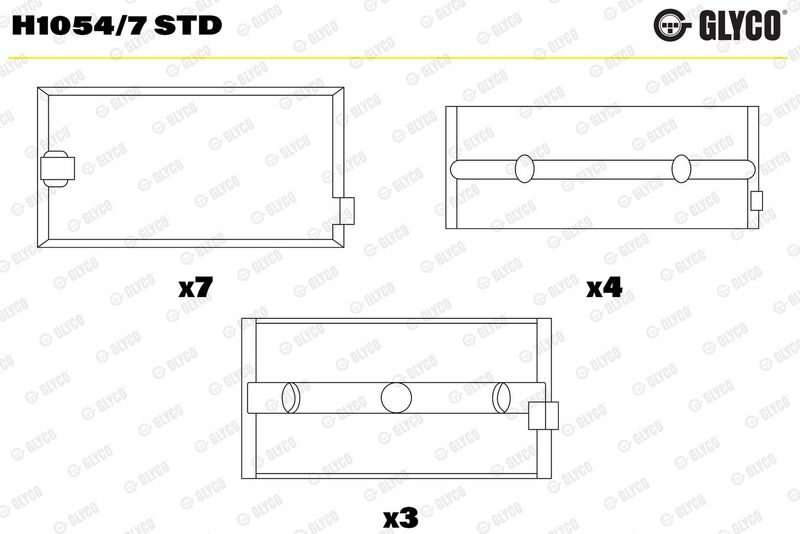 Coussinet+vilebrequin GLYCO H1054/7 STD