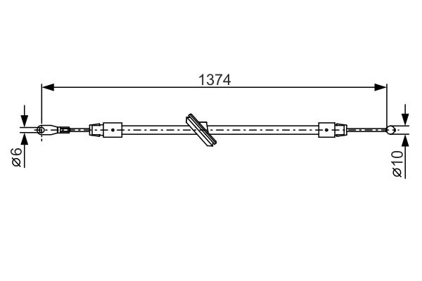 Bosch Cable Pull, parking brake 1 987 482 312 (1987482312)