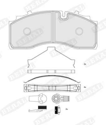 Sada brzdových destiček, kotoučová brzda BCV29343TK