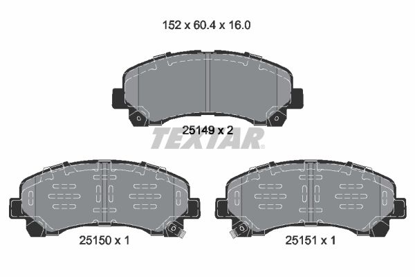 TEXTAR 2514901 Brake Pad Set, disc brake