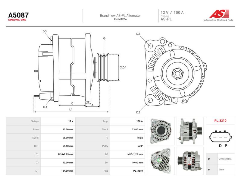 Generaator, AS-PL A5087