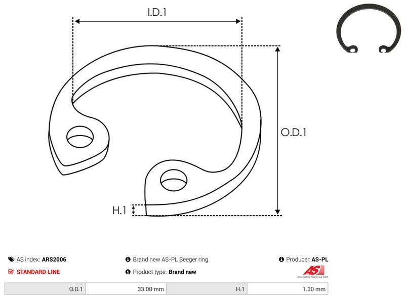 AS-PL ARS2006 Repair Set, alternator