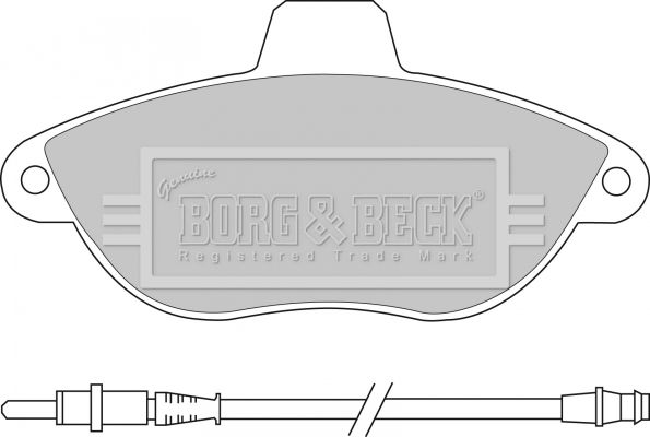 Комплект гальмівних накладок, дискове гальмо, Borg & Beck BBP1461