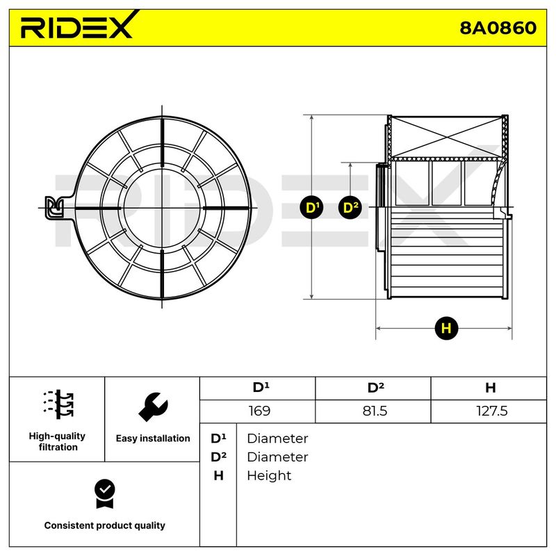 въздушен филтър RIDEX