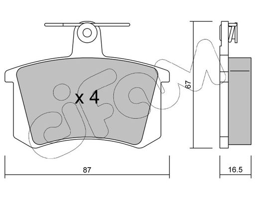 CIFAM Volkswagen тормозные колодки задн. Audi 80, 90,100, A4/6/8