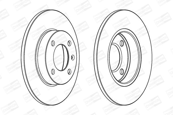 CHAMPION Volkswagen тормозной диск передний Audi,VW,Seat 239*10