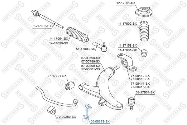 STELLOX 56-00378-SX Link/Coupling Rod, stabiliser bar