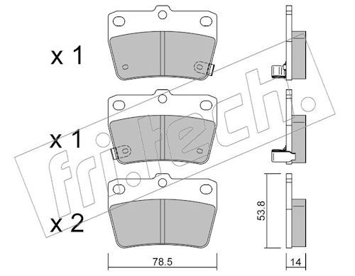 fri.tech. 446.0 Brake Pad Set, disc brake