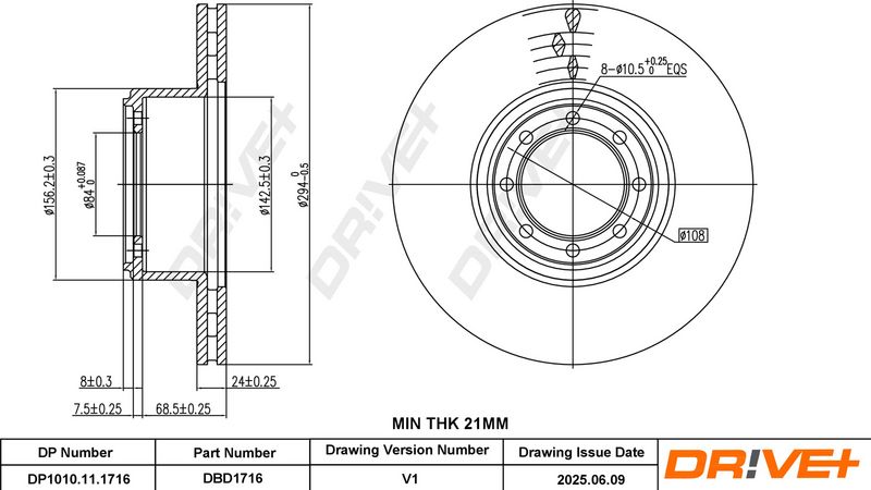 Disc frana DP1010.11.1716 Dr!ve+