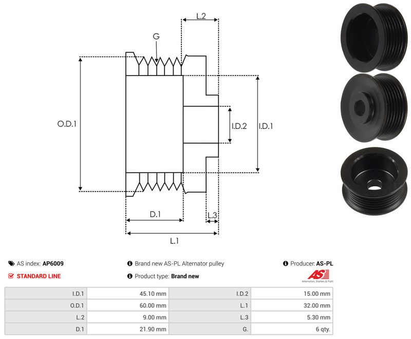 Rihmaratas, generaator, AS-PL AP6009