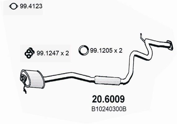 ASSO 20.6009 - Centre Muffler