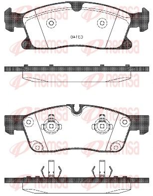 Колодка тормозов. диск. MB G-CLASS 350 2012-, M-CLASS 2011-передн. (выр-во REMSA)