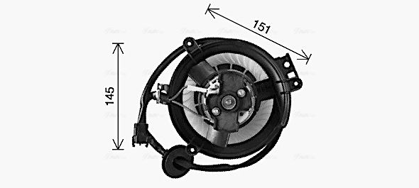 AVA QUALITY COOLING Utastér-ventilátor MS8771