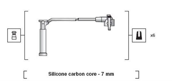 MAGNETI MARELLI gyújtókábelkészlet 941318111144