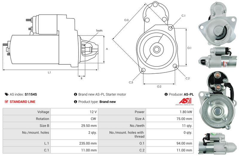 AS-PL S1154S Starter