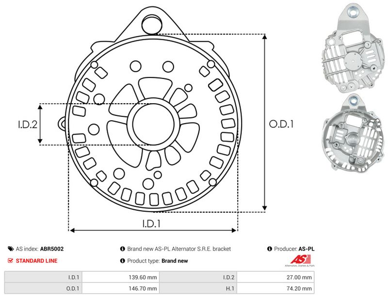 AS-PL ABR5002 Protective Cap, alternator