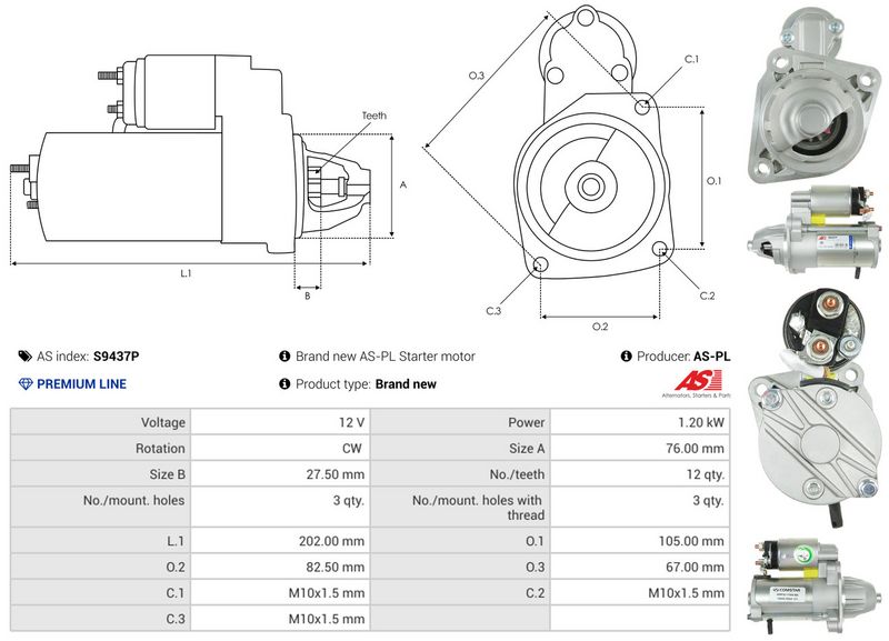 AS-PL S9437P Starter