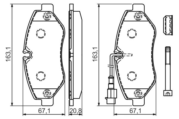 BOSCH RENAULT комплект гальмівних колодок Maxity, NISSAN NT400