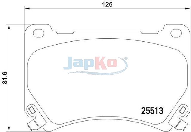 JAPKO 50H29 Brake Pad Set, disc brake