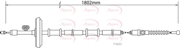 APEC Cable Pull, parking brake CAB1460