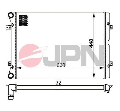 Radiaator, mootorijahutus, JPN 60C9065-JPN