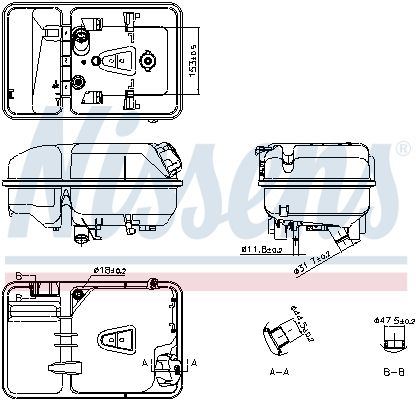 NISSENS 996074 Expansion Tank, coolant