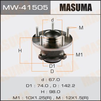 Комплект колісних підшипників, Masuma MW-41505